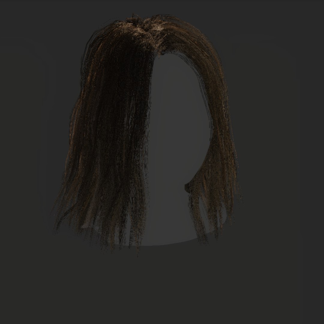 3D Female Hair - 027 - TurboSquid 1773182