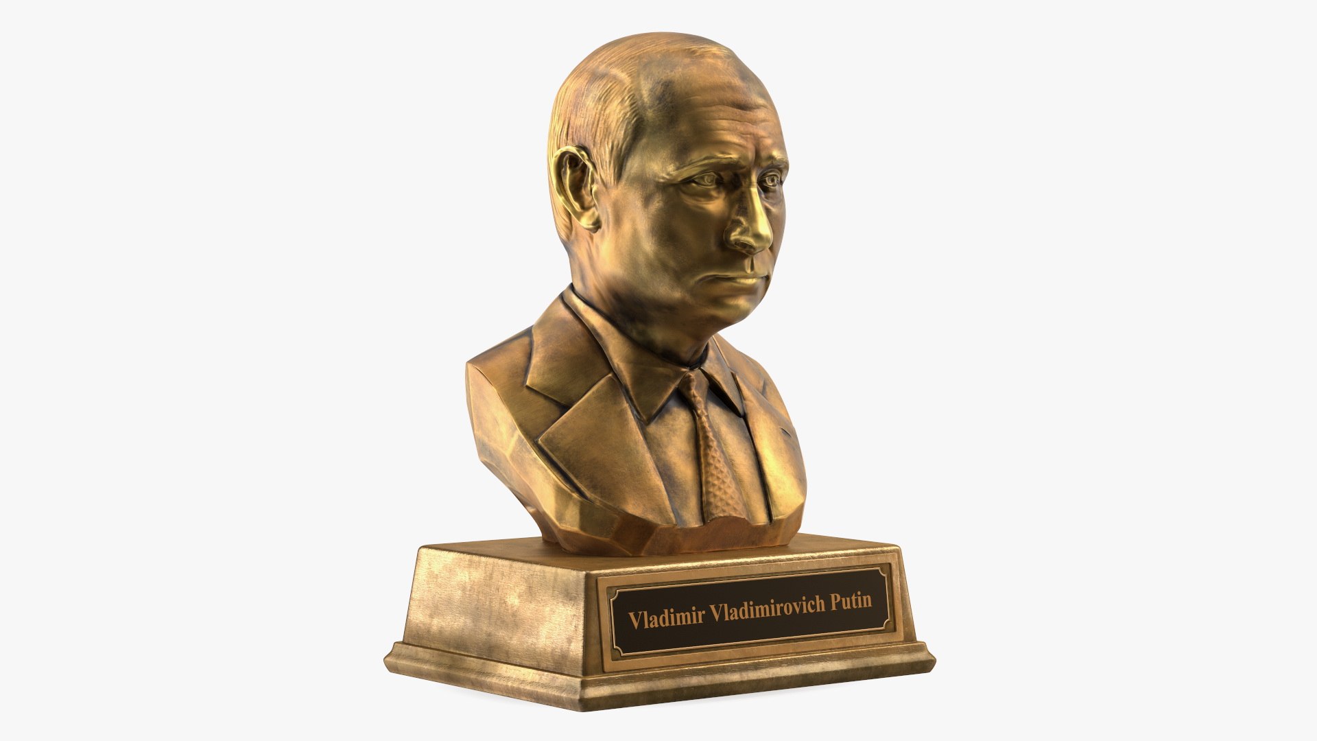 Vladimir Vladimirovich Putin Bronze Bust 3D model preview