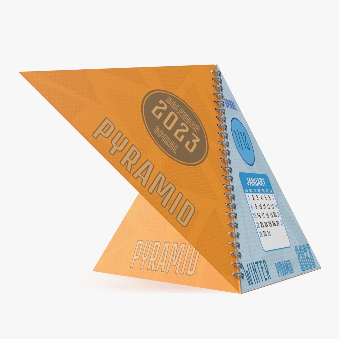 Spiral Pyramid Desk Calendar All Months 3D model - TurboSquid 2055037