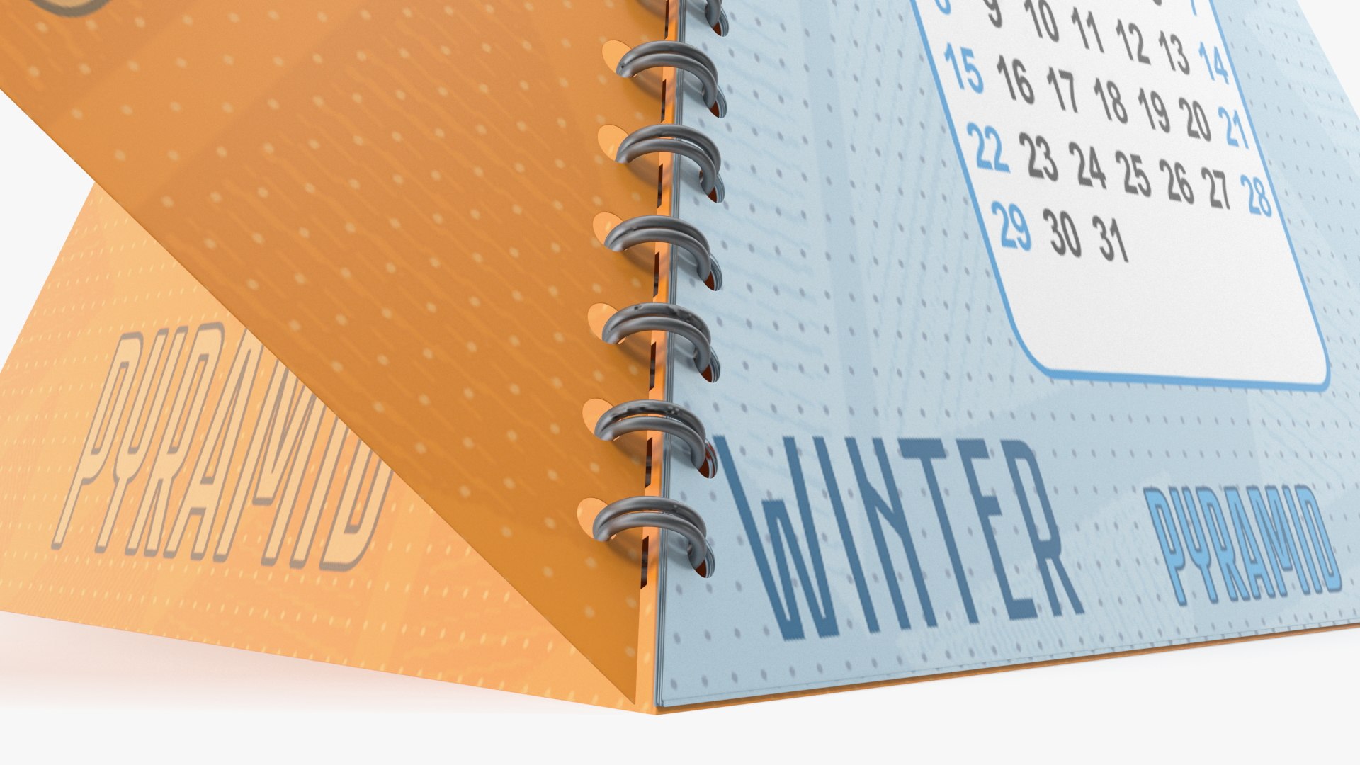 Spiral Pyramid Desk Calendar All Months 3D model - TurboSquid 2055037