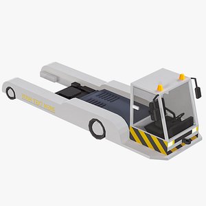 Aircraft Tractor 01 Cartoon Lowpoly Airport Vehicle PBR 3D model