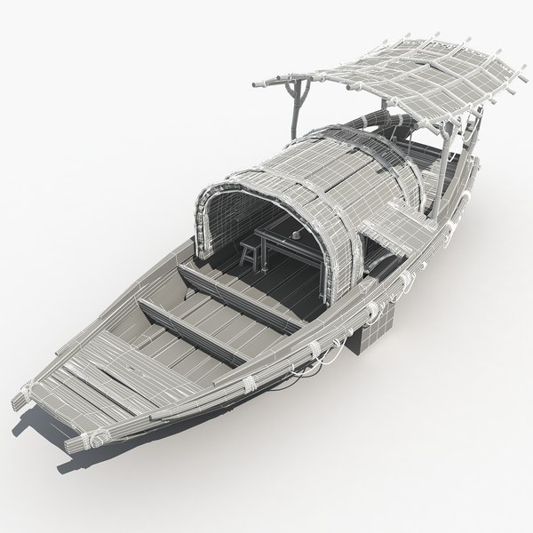 3D модель Древняя китайская лодка - TurboSquid 1521443