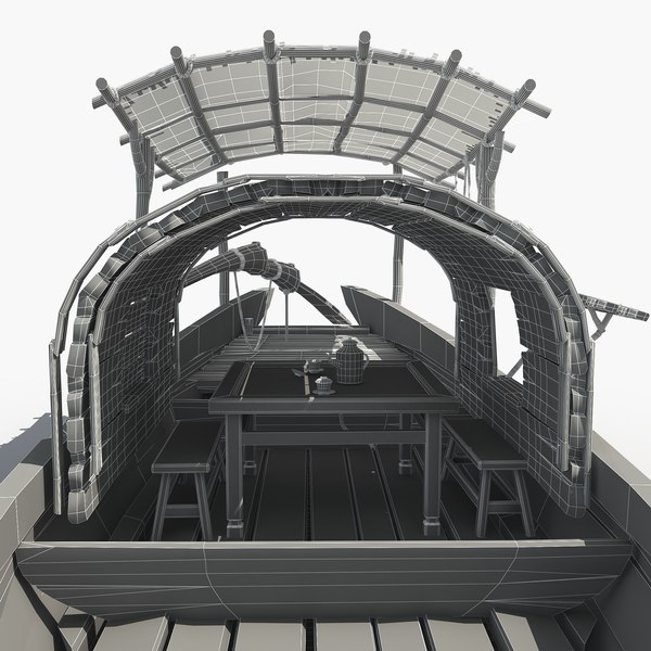3D модель Древняя китайская лодка - TurboSquid 1521443