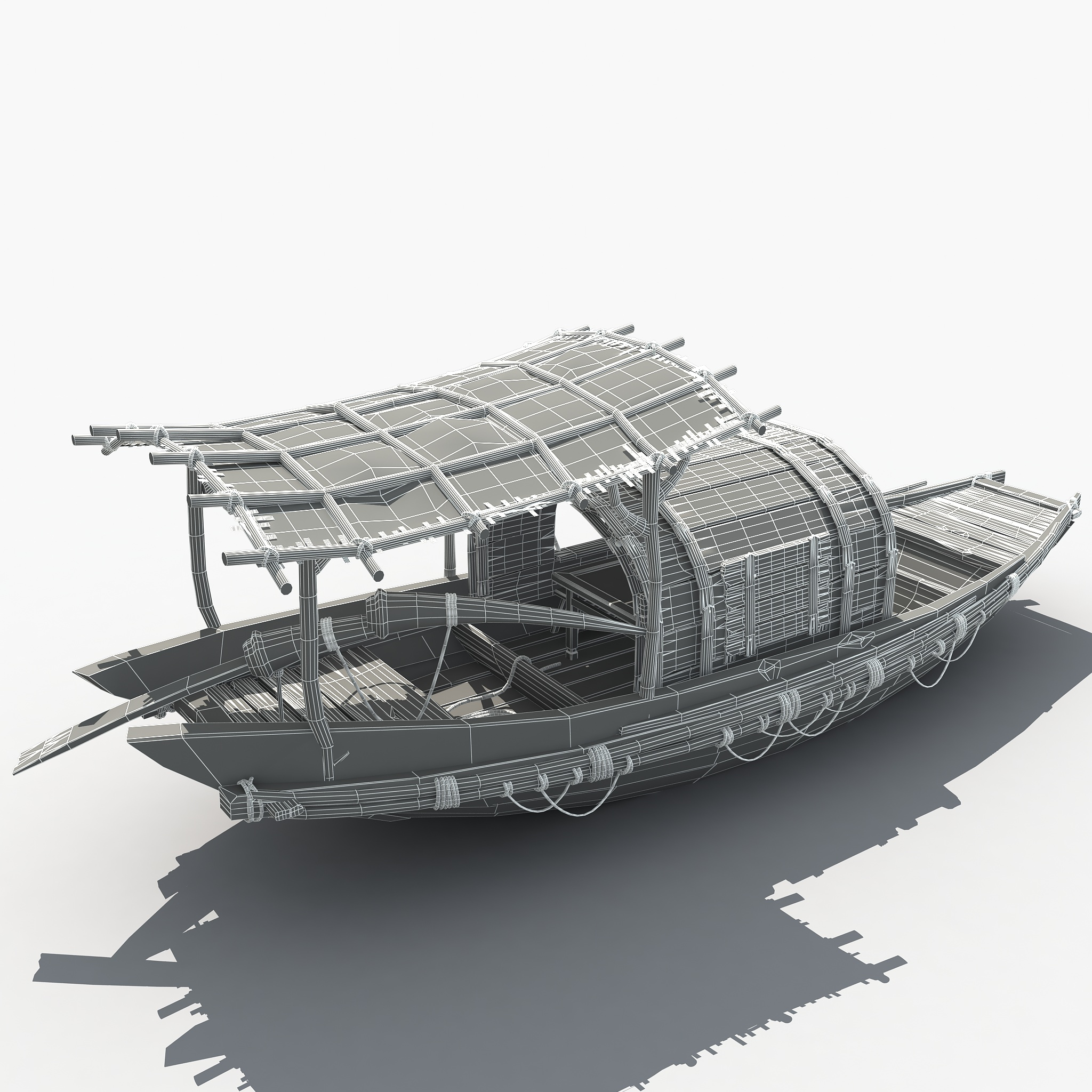3D модель Древняя китайская лодка - TurboSquid 1521443