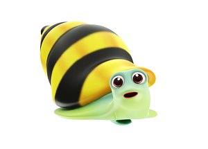 Assassin snail animated low poly toon