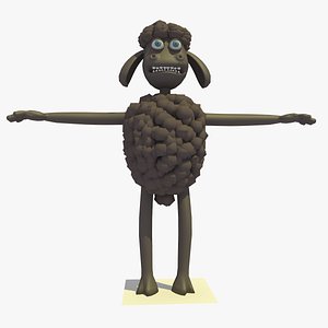 black sheep cartoon 3d model