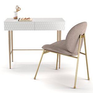 West Elm Audrey Mini Desk and Jane Dining Chair