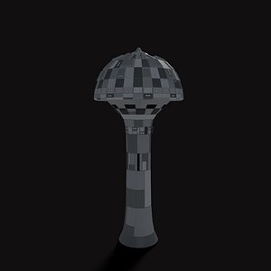 sci-fi building 3d obj
