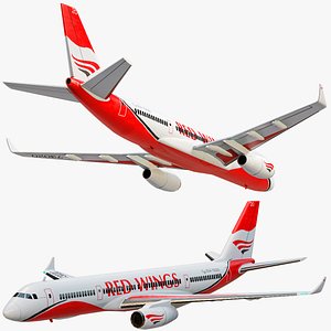 3D Jet Plane Tupolev TU-204 Gameready PBR model