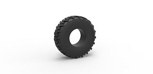 Military truck tire 5 Scale 1 to 25