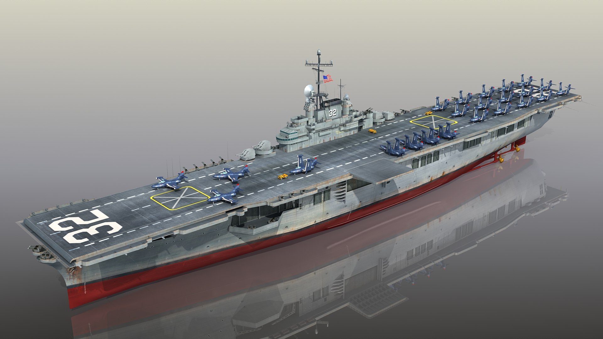 Uss Leyte Cv-32 Cvs 3D Model - TurboSquid 1541218