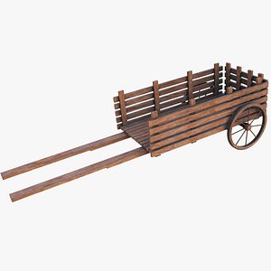 Wooden Cart04 All PBR Unity UE Textures Included 3D