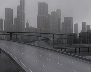 freeway city environment 3D model