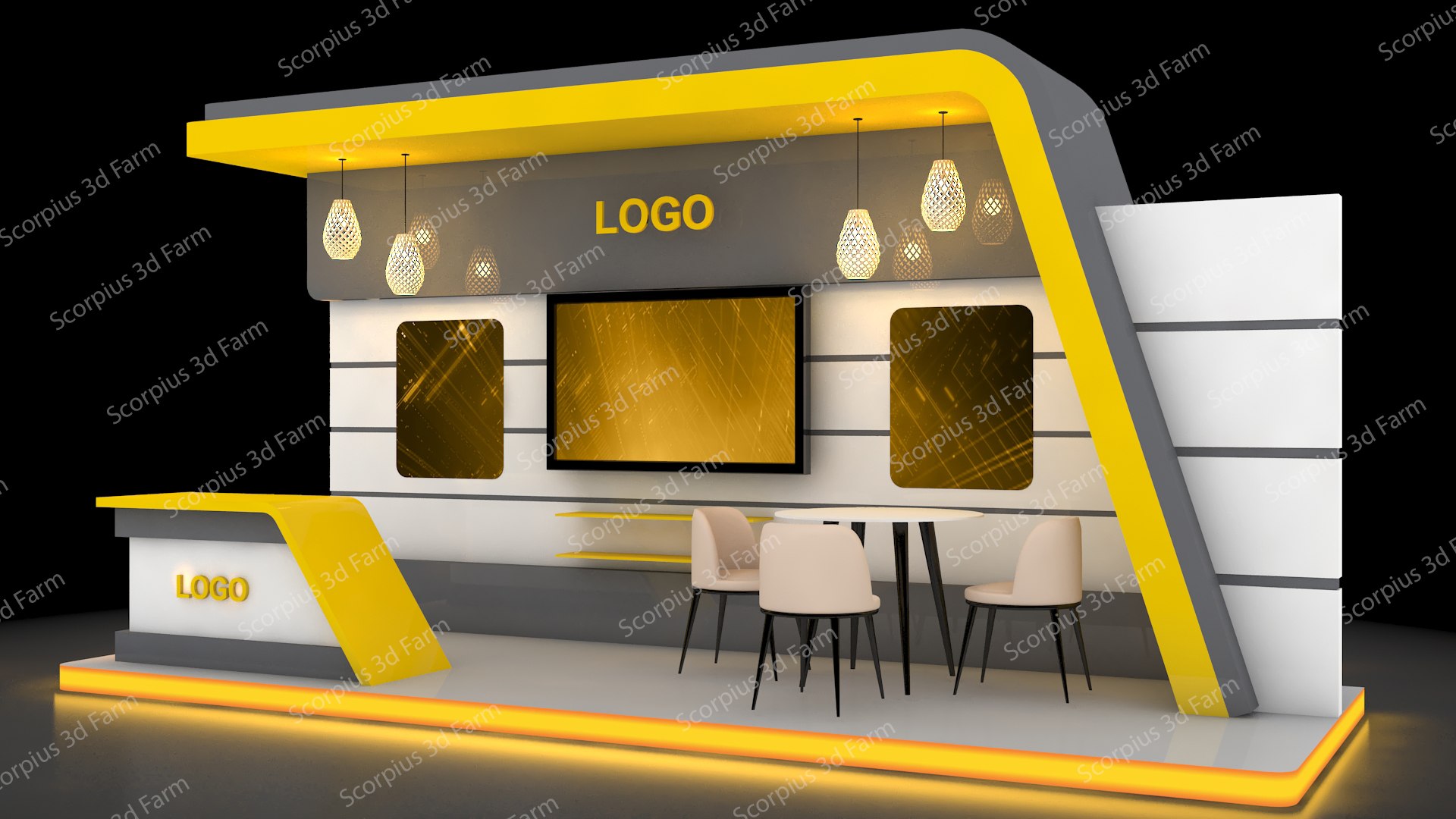 Virtual Booth Model TurboSquid 1822848   Render3 