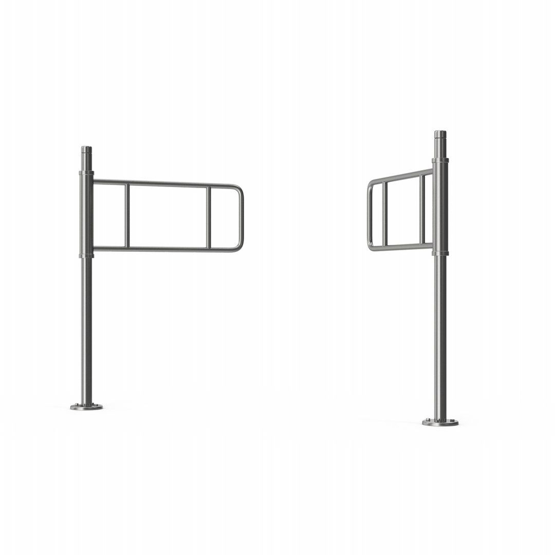 Access Control Gates Opened 3D Model - TurboSquid 2259400
