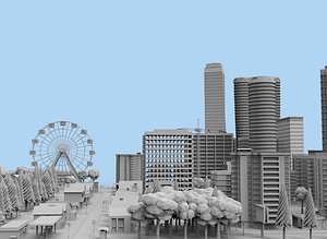 3D buildings cities model