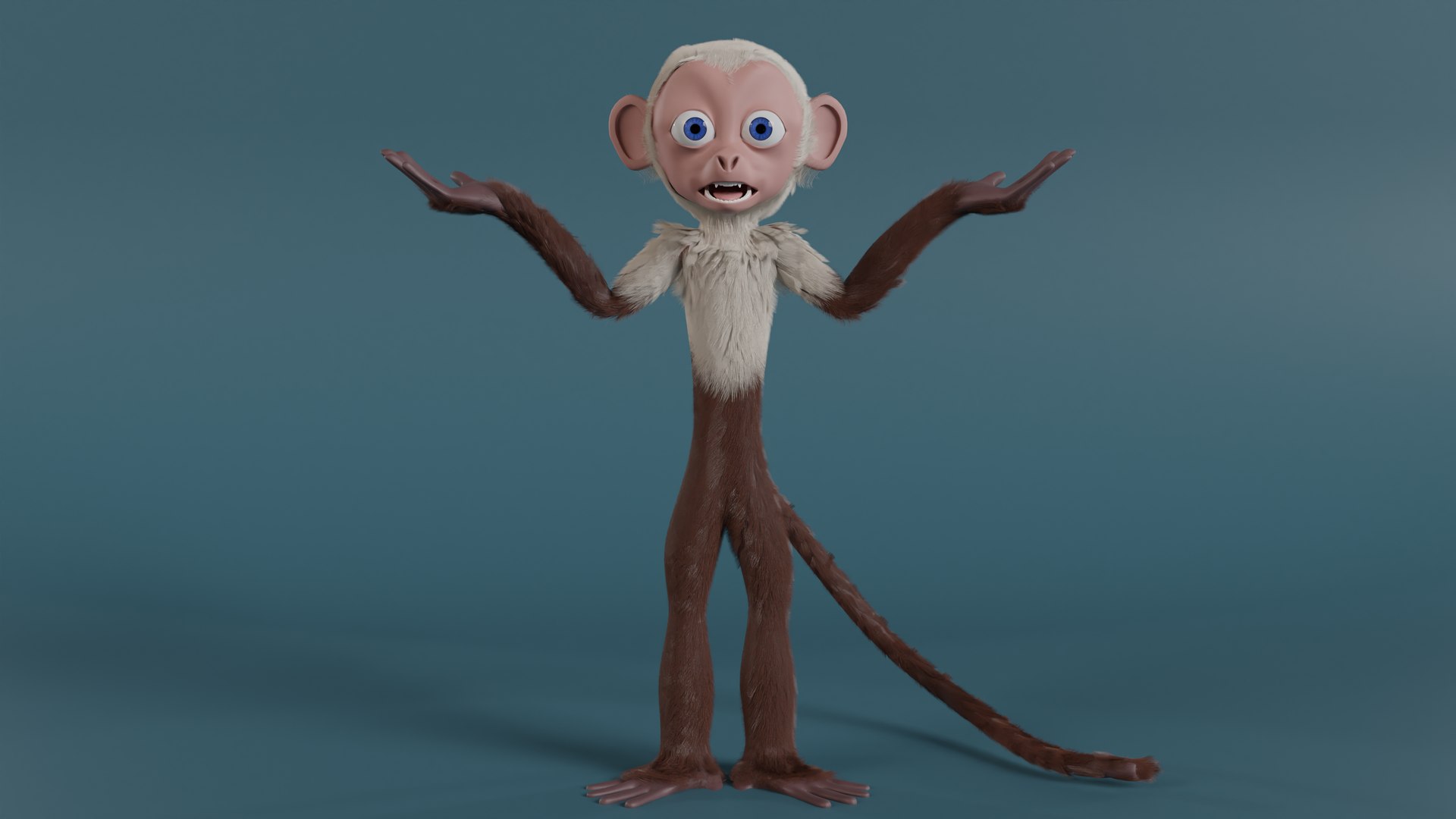 3D Doug The Fully Rigged Fully Customizable Capuchin Monkey Model ...