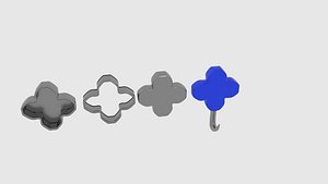 clover hanger cookie cutter 3D model