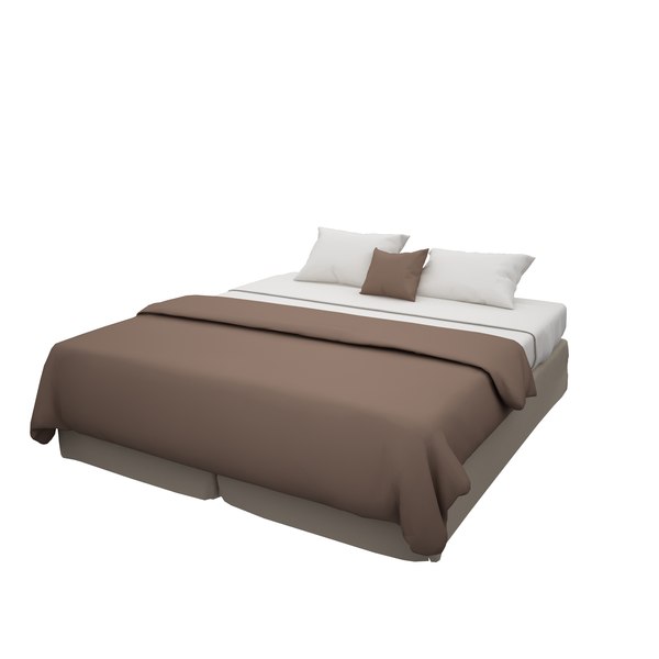 bed set box-spring 3d 3ds