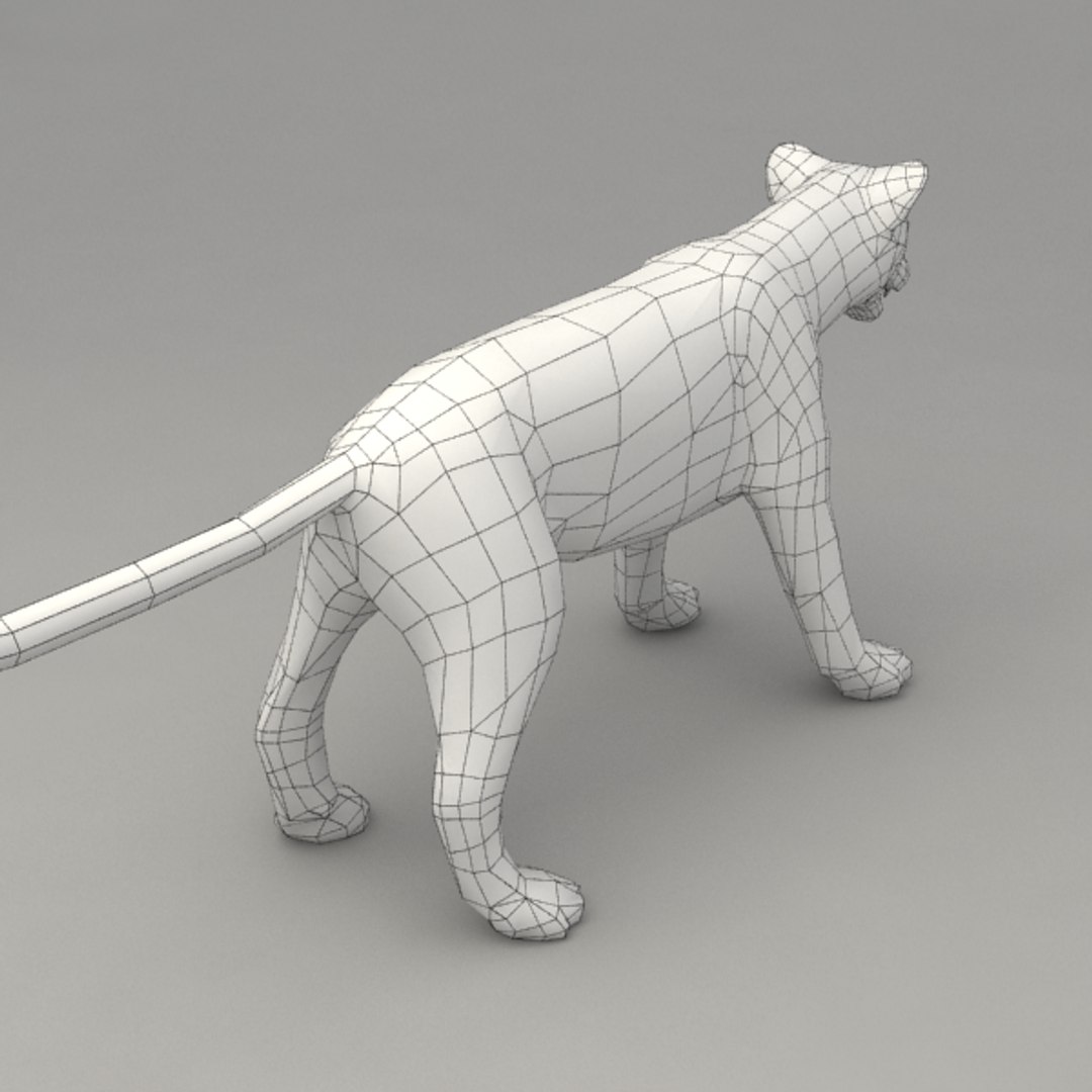 3d Rigged Leopard Model