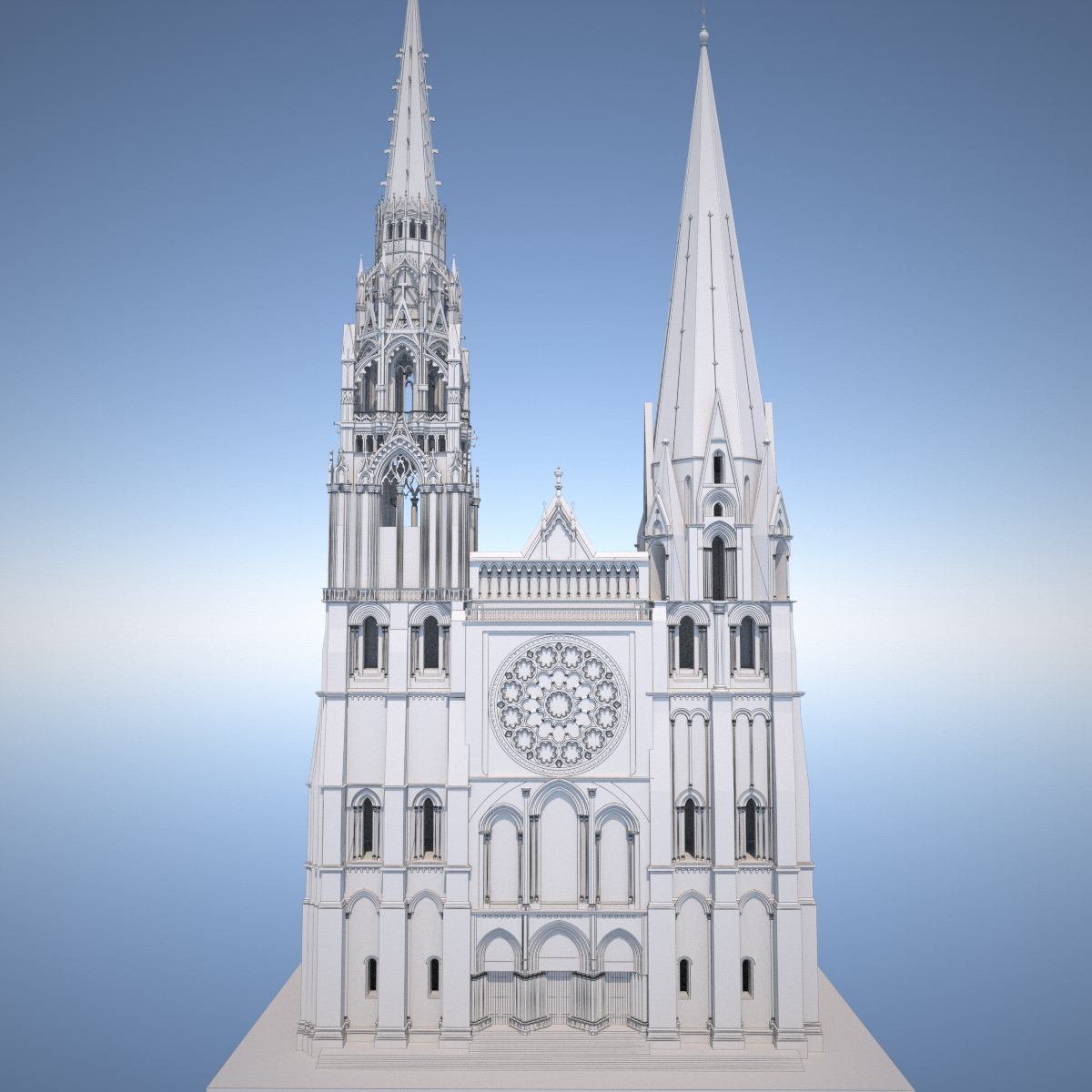 Chartres cathedral 3D model - TurboSquid 1246219