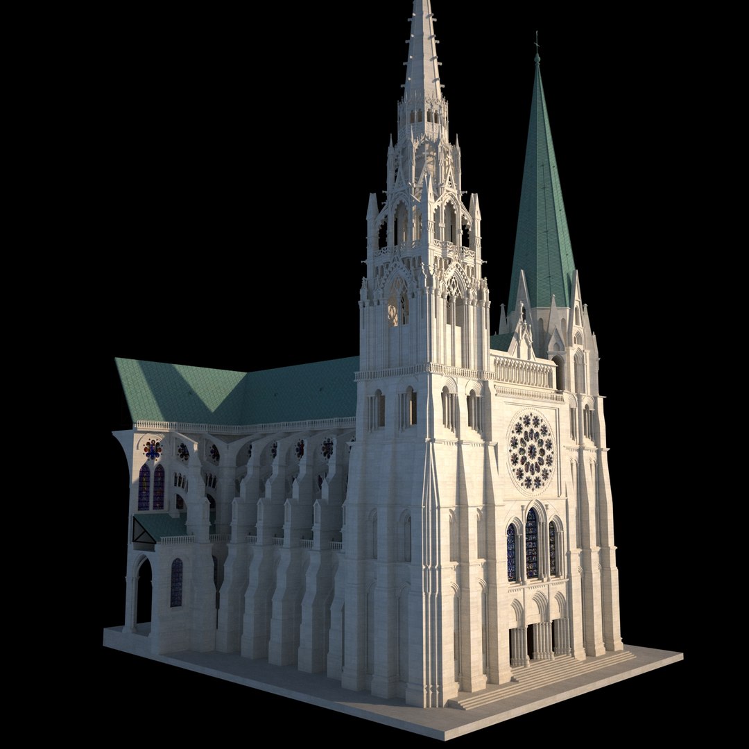 Chartres Cathedral 3D Model - TurboSquid 1246219