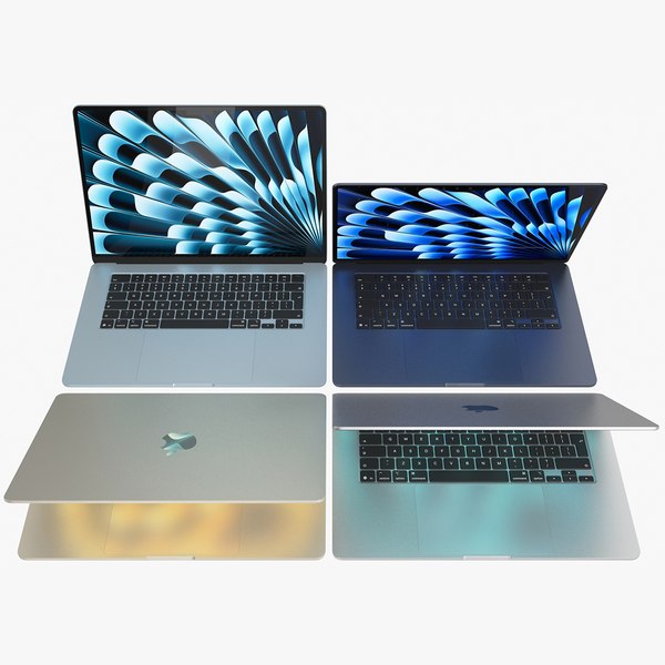 苹果 MacBook Air 15 M4 2025 各种颜色 已装配3D模型 - TurboSquid 2383342