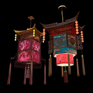 Chinese royal palace lantern 3D model