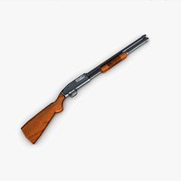 Low poly Shotgun