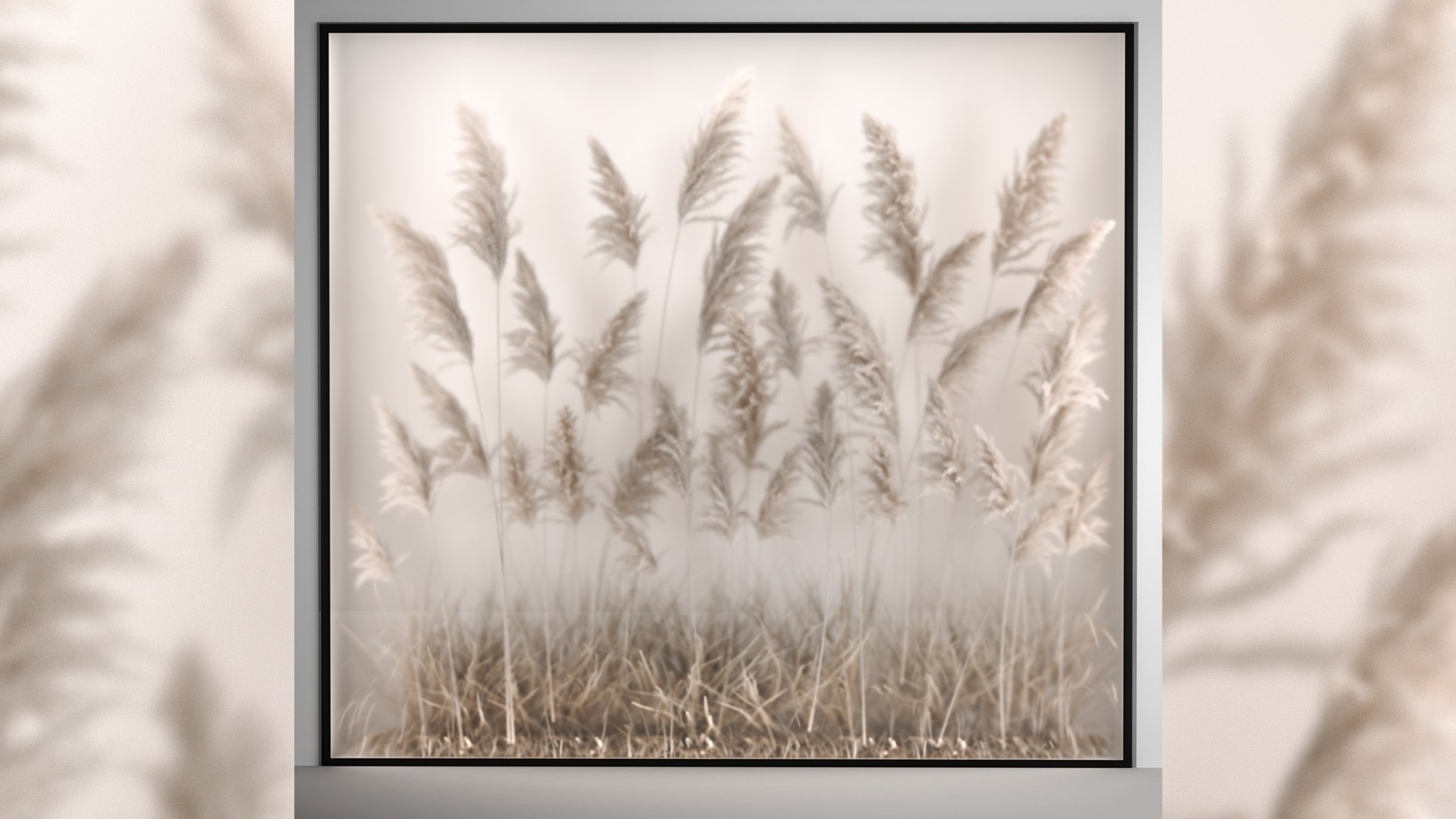 3D Vertical Garden Of Dry Palm Leaves And Pampas Grass - TurboSquid 1950447