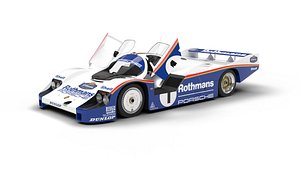 Porsche 956 Group C 1982 Rothmans Racing HQ 3d model 3D