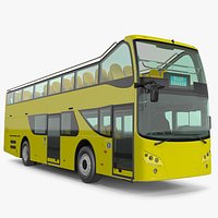 Open Air Tour Bus Simple Interior Yellow
