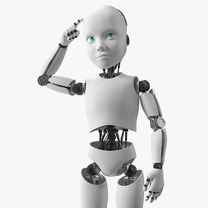 Cyborg Baby in Thinking Pose model