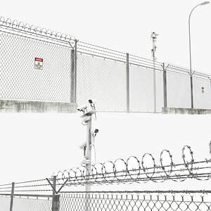 Wire Fence and Security Camera
