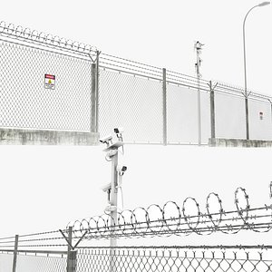 Wire Fence and Security Camera