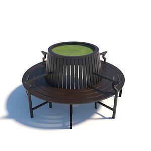 New Yorker round bench 3D
