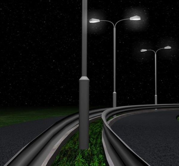 lights city streets 3d model