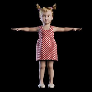 baby girl 3D model