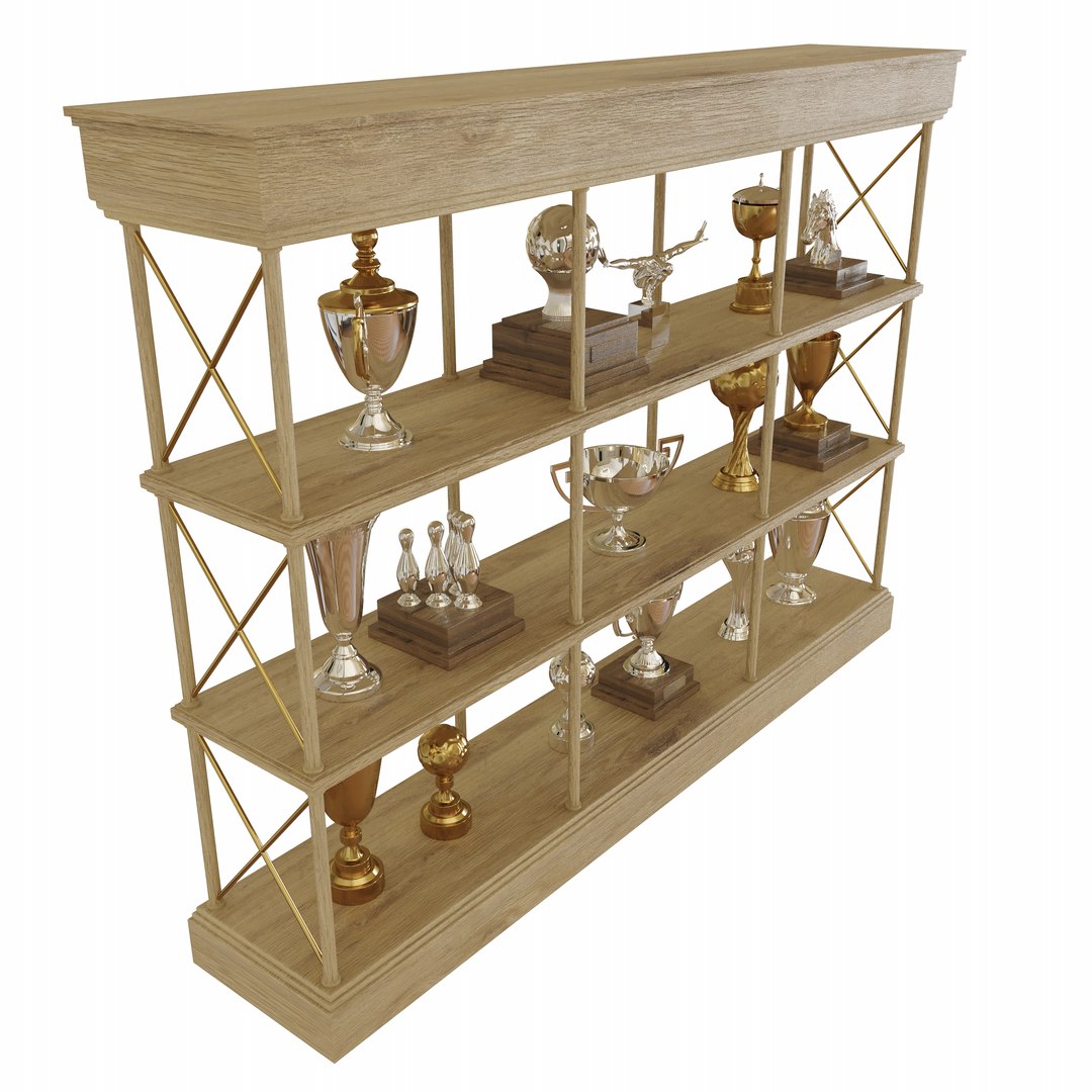 Trophy Showcase Wooden Model - TurboSquid 1845022