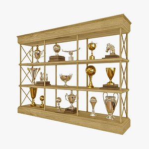 3D Realistic Trophy Showcase Model - TurboSquid 1635281