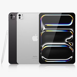 3D Apple iPad Pro M4 11-inch All Colors model