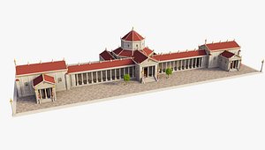 Ancient Roman wall Building 3D model