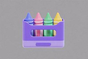 3D model Crayon Cartoon