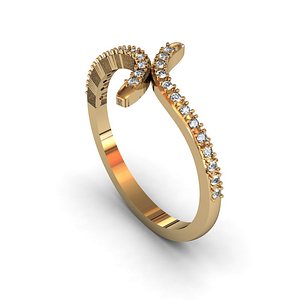 3D jewelry ring model