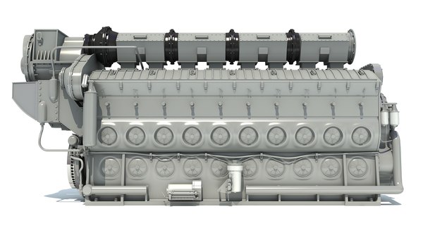 3d electro-motive emd locomotive diesel engine model