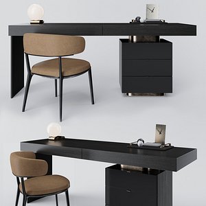 minotti carson writing desk 3D model