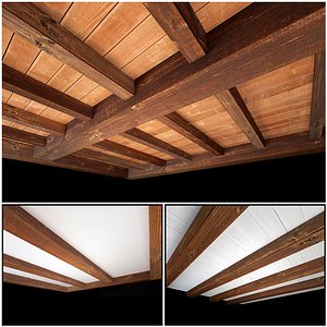 wooden ceiling 3 3D