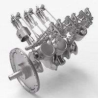 Four Stroke Combustion Engine internal parts