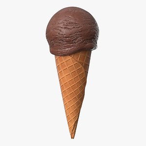 Ice Cream Cone 5v PBR 3D model