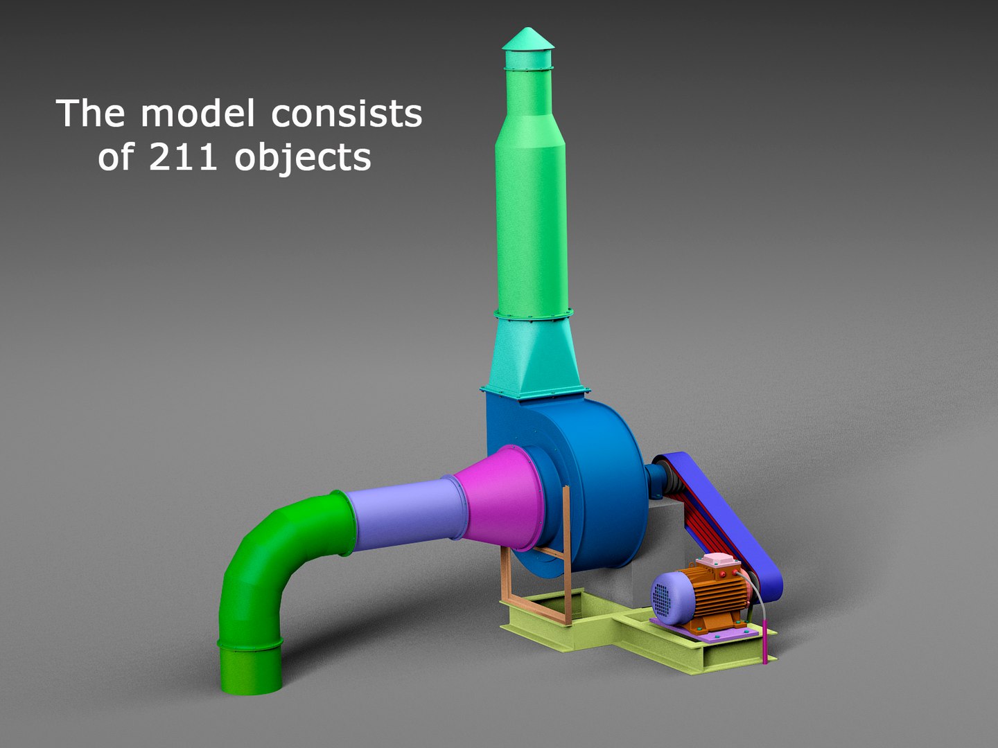 3D industrial ventilation model - TurboSquid 1215954